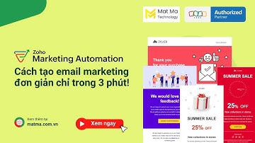 Cách tạo email marketing đơn giản trong 3 phút | Zoho Marketing Automation