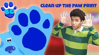 Blues clues Clean up the paw print (What kind of Art Blue wants to make)