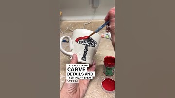 Using wax resist on pottery with sgraffito and inlay #arttutorial #pottery #potteryvideo #art