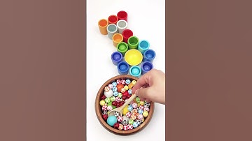 Color Sorting Reverse #asmr #satisfying #colorsorting #marblerun