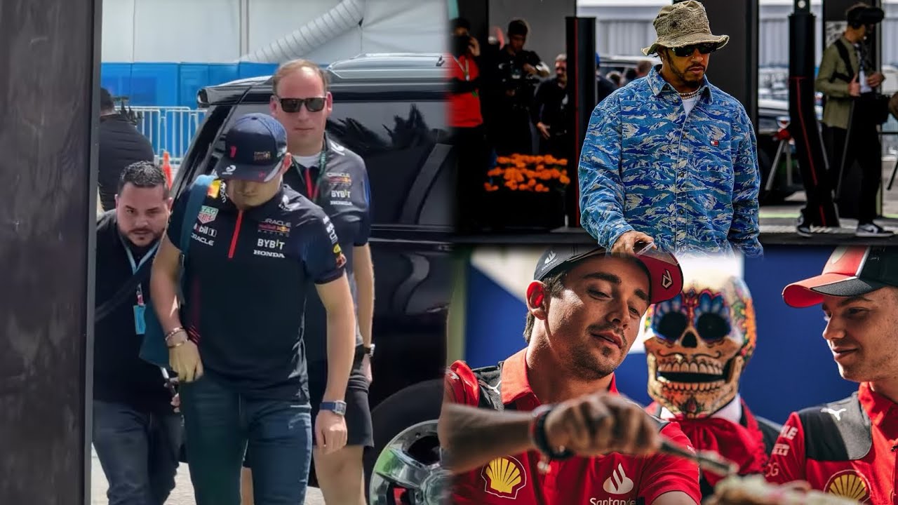 Max Verstappen arrives with bodyguards for 