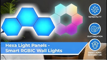 Best Smart Wall Lights: Arrowzoom Hexa Multi Light Panels with Music Sync Feature | Smart RGBIC