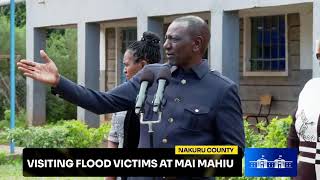 Visiting flood victims at Mai Mahiu, Nakuru County.