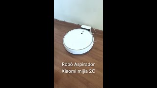 Review Robô aspirador Xiaomi Mijia 2c - Mostrando o robô em funcionamento