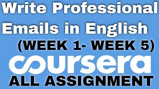 Write Professional Emails in English coursera quiz answers with assignment solutions | Solutions Hub