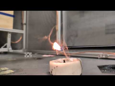 Candle Flame Demo   Reignition and burning of a premixed flame