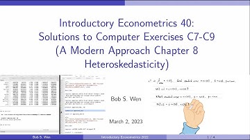 Solutions to Computer Exercises C7-C9 (A Modern Approach Chapter 8) | Introductory Econometrics 40