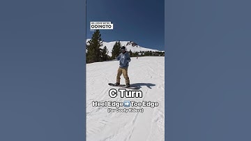 Basic Snowboarding: C Turn (heel to toe edge) #snowboarding