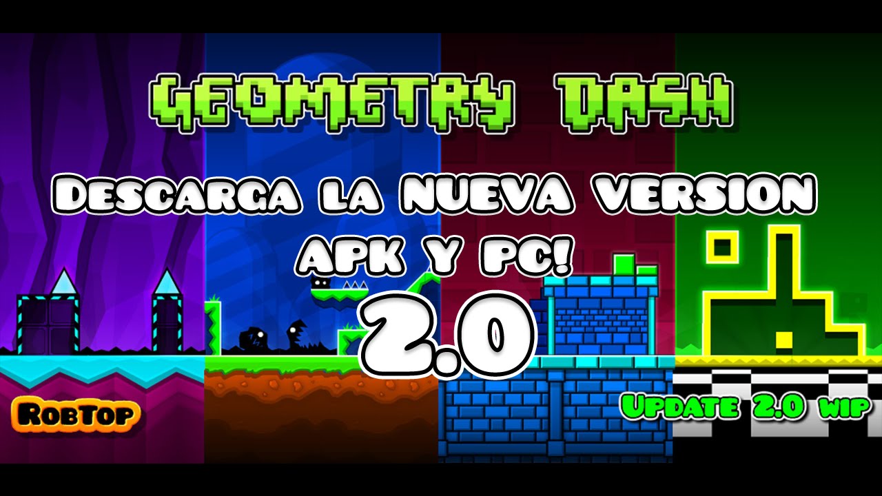 DESCARGAR GEOMETRY DASH 2.0  APK & PC  MEDIAFIRE   YouTube