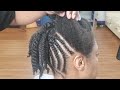 #718 - Braided Two Strand Twist Bun On Naturals Hair | Salon Work