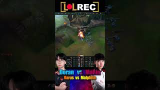MaRin MALPHITE vs T1 Doran VARUS Top #shorts #highlights #1v1lol #lck