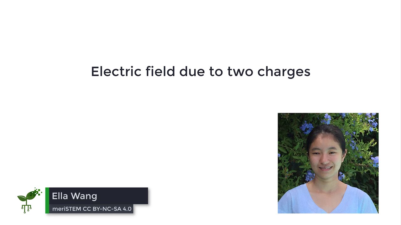 ⁣Electric field due to two charges | Electromagnetism | meriSTEM