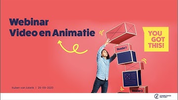 Webinar Video en animatie, zó gebruik je dat!