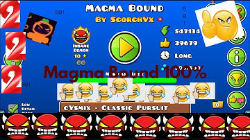MAGMA BOUND 100% [MY BEST ACHIEVEMENT] (1st Insane Demon)