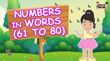 Numbers in words 61 TO 80 | Counting numbers | KooBoo | 61 to 80 Numbers | English Kids Learning