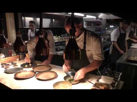 Busy kitchen at restaurant Alma in Lisboa, Portugal.