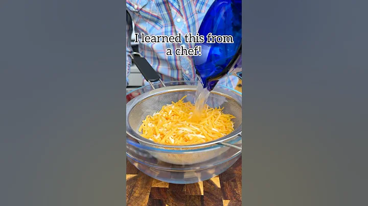 Rinsing packaged shredded cheese removes anti-caking agents like starch! #cheese #cooking