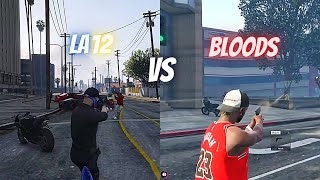 LA12 VS LOS BLOODS | Clips Graciosos y Tiroteos | DOVUX LIFE