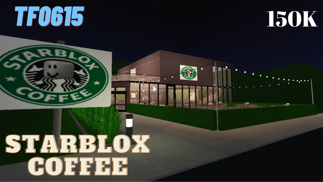 Roblox Bloxburg Starblox Cafe 150k Speed Build Youtube