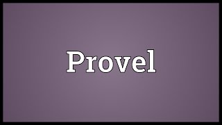 Provel Meaning