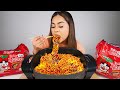 SPICY CHEESY NOODLES MUKBANG 먹방 EATING SHOW! Q&A