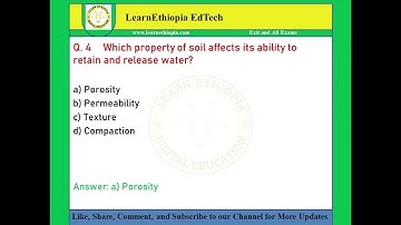 Soil Physics and Machines | Model Exit Exam Questions for Agricultural Engineering Exit Exam