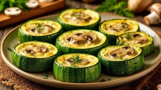 DELICIOUS ZUCCHINI WITH MUSHROOMS AND CHEESE! 🥒🍄 Simple recipe to recreate! screenshot 3