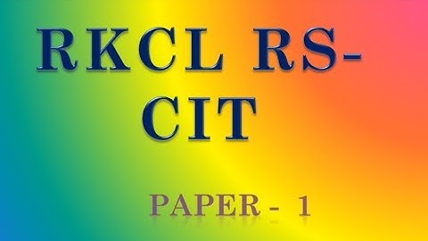 computer Rkcl rscit notes in hindi