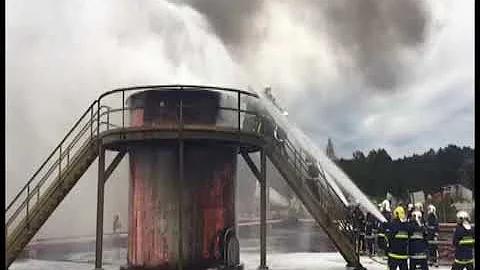 F 500 EA Flammable Liquid Tank Fire Extinguishment Test Parana Brazil
