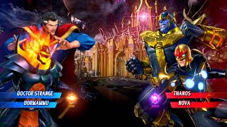 Doctor Strange & Dormammu Vs Thanos & Nova Very Hard - Marvel Vs Capcom 4K Uhd Gameplay