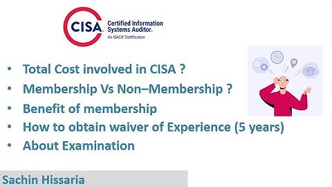 Things you should know before appearing for the CISA Exam - ABOUT CISA | Sachin Hissaria