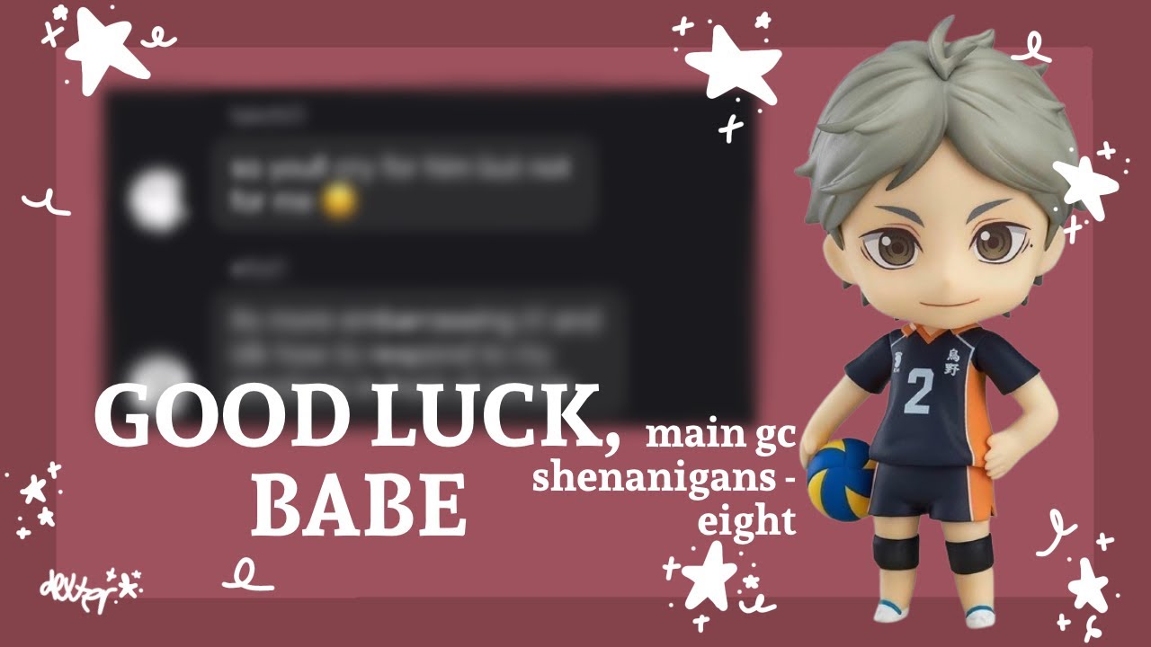 🗯️; good luck babe (daisuga angst) || main gc shenanigans || haikyuu texts reupload