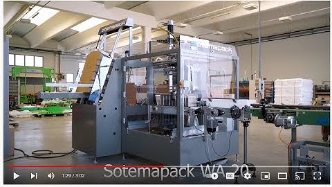 Case packing flexible bags all in one solution - Sotemapack WA 20 compact wrap around case packer