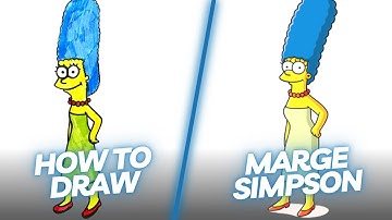 How to draw MARGE SIMPSON