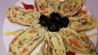 رولي البيض بالطريقة اليابانية |egg roll Japanese way