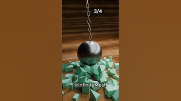 🔥☄️Wrecking Ball kg | Rigid body blender simulation💥