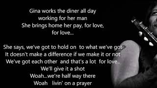 Bon Jovi - Livin&#39; on a Prayer - Scroll Lyrics  &quot;22&quot;