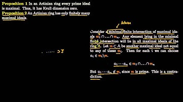 Properties of Artinian Rings