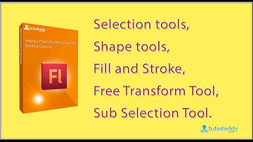 Selection tool | Shape tool | Fill and Stroke | Free Transform Tool | SubSelection Tool in Flash CS6