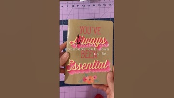 Cutting down an A5 notebook from Dollar Tree to fit in my B6 cover.