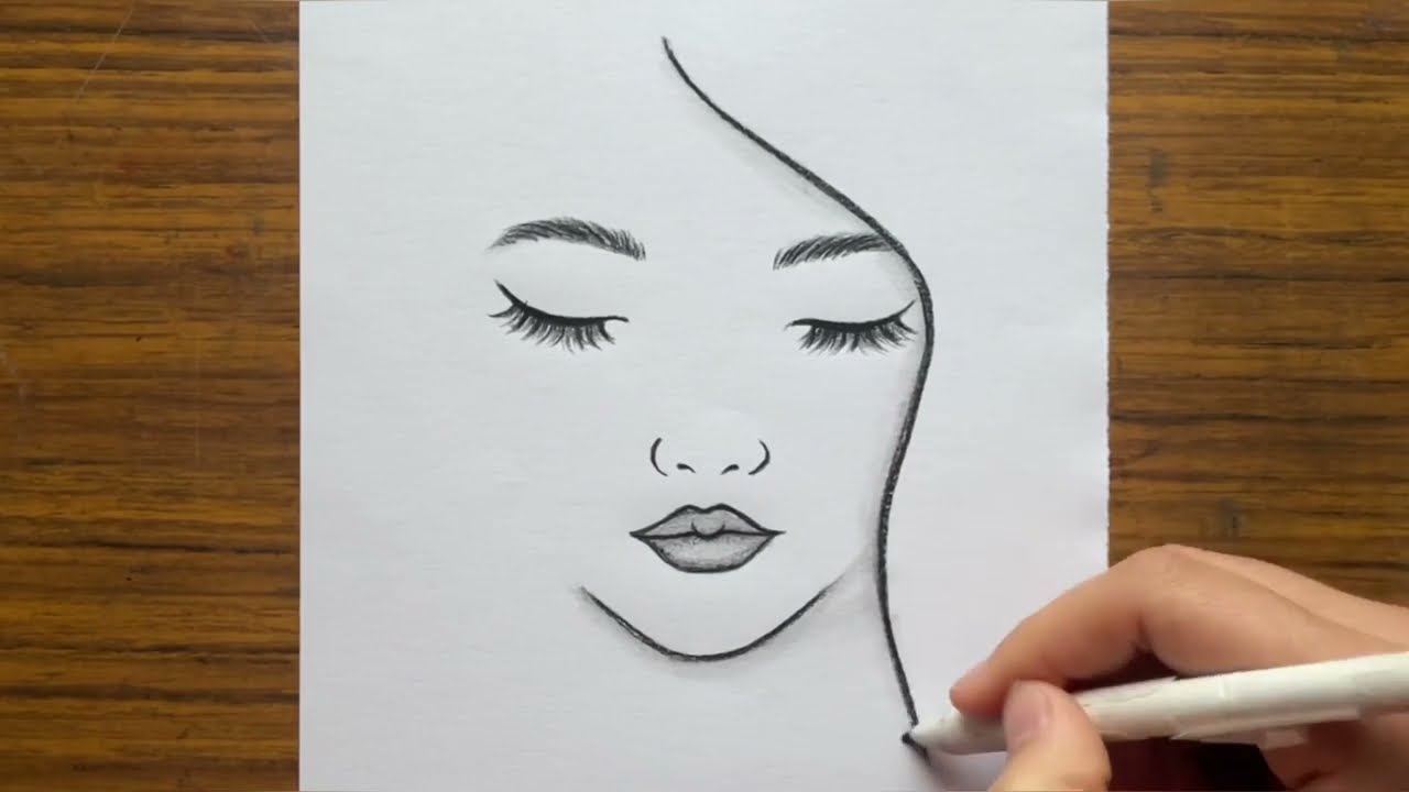 Easy way to draw a beautiful Girl | face | How to draw a beautiful girl  face | By Drawing BookFacebook