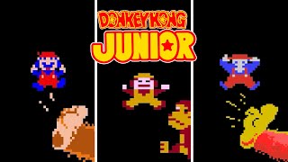 Defeating Mario in Every Donkey Kong Jr. Version