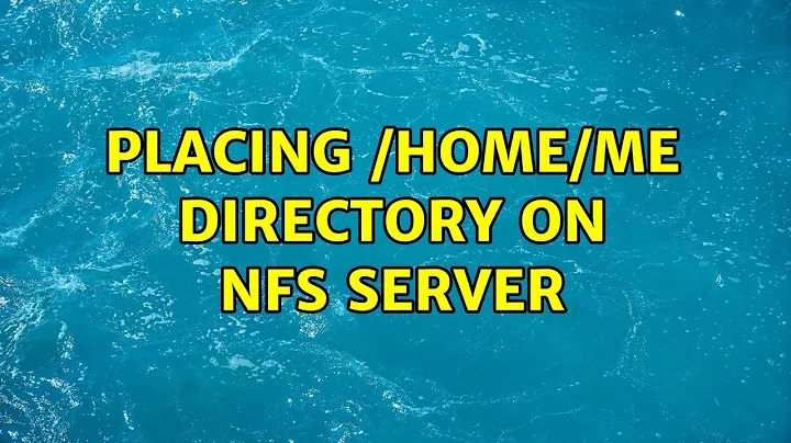 Ubuntu: Placing $HOME directory on nfs server