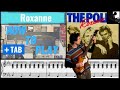 Roxanne by the police bass cover  play along tab