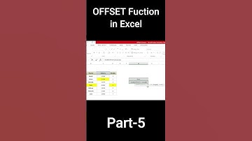 OFFSET Function in EXCEL | Part-5 #Shorts #shortsvideo #excelshortsvideo
