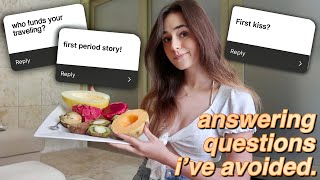 answering juicy questions while eating tropical fruit