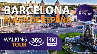 BARCELONA, Plaza de España - Montjuic [2021] 360º 4K UHD Walking Tour