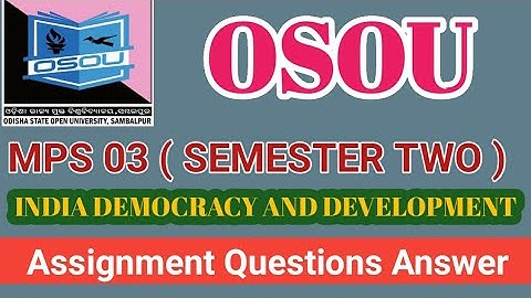 OSOU assignment exam।। osou assignment 2022 answers।। osou assignment questions answer MPS 03।।