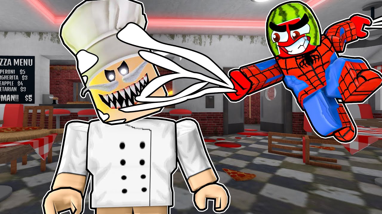 SPIDERMAN vs PAPA PIZZA In Roblox - YouTube