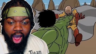 This Whole Fight Is Insane Hulk Vs. One Punch Man Fan Animation Reaction
